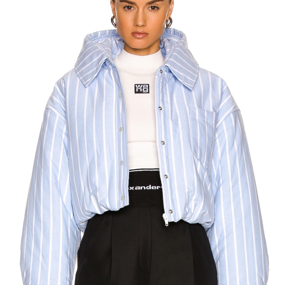 Alexander Wang Blue Striped Women's Jacket